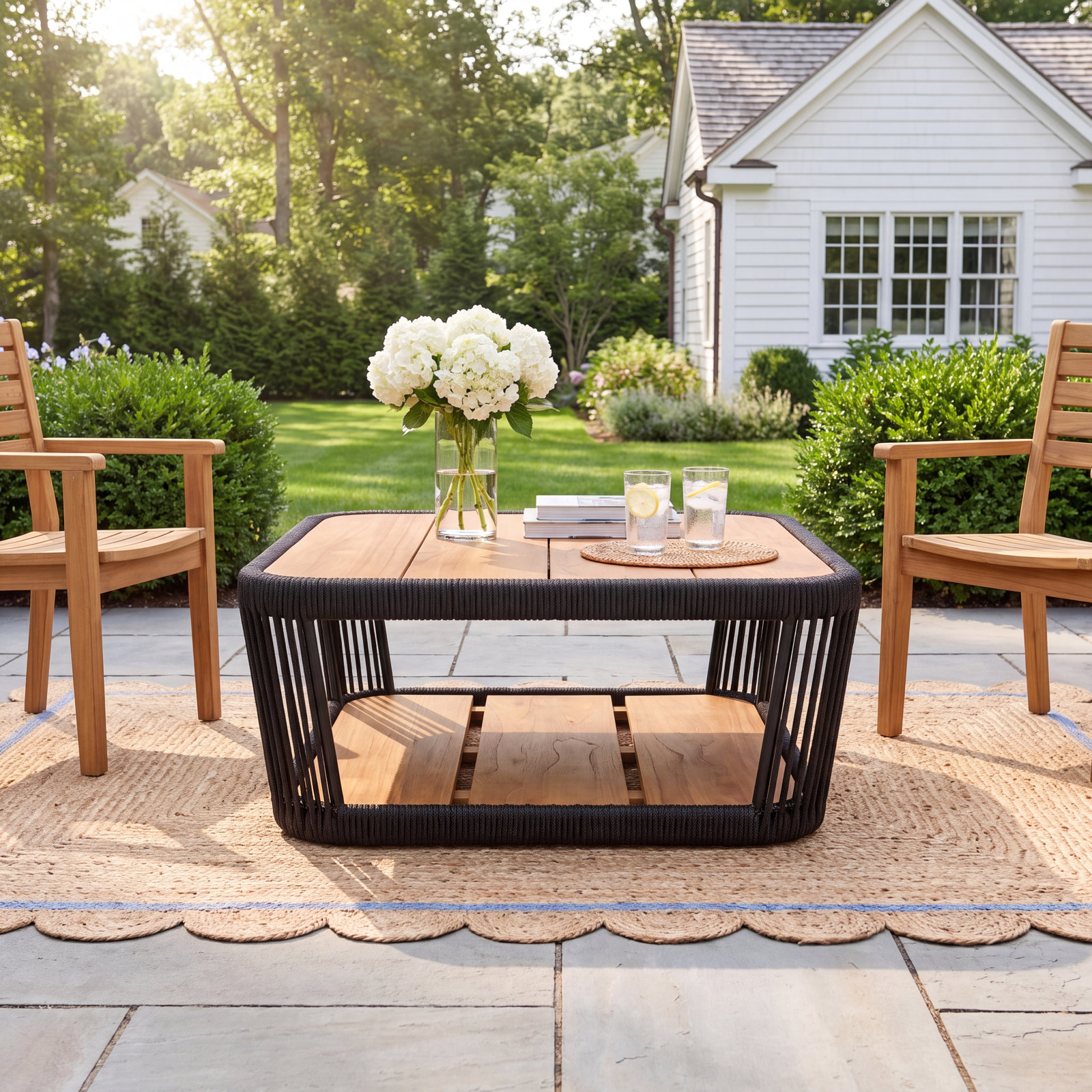 Aniston 35" Teak Patio Table
