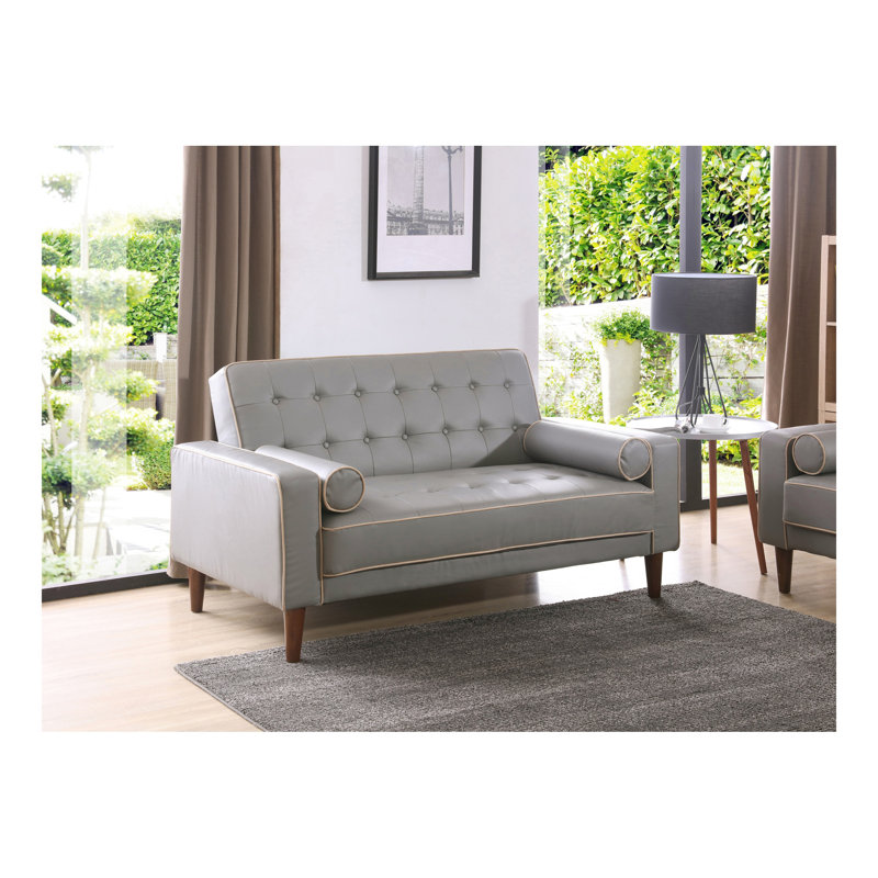 Causeuse contemporaine grise pour deux, Gris