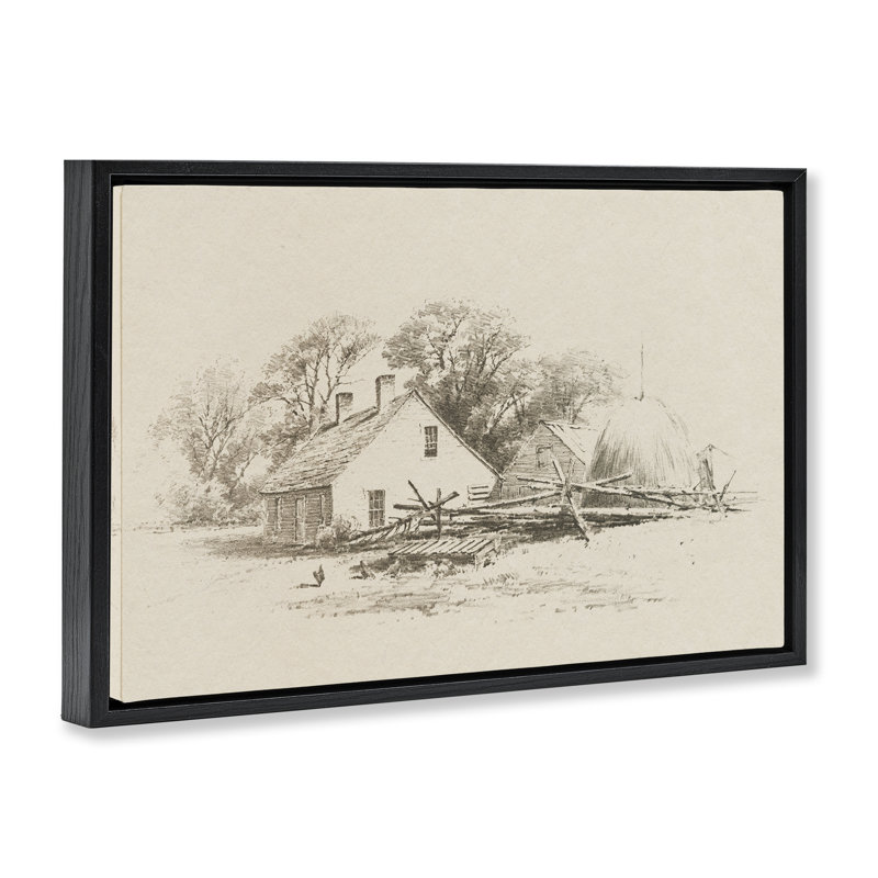 Cadre flottant Cottage, Cadre flottant noir de jais, H 17 po x l 25 po