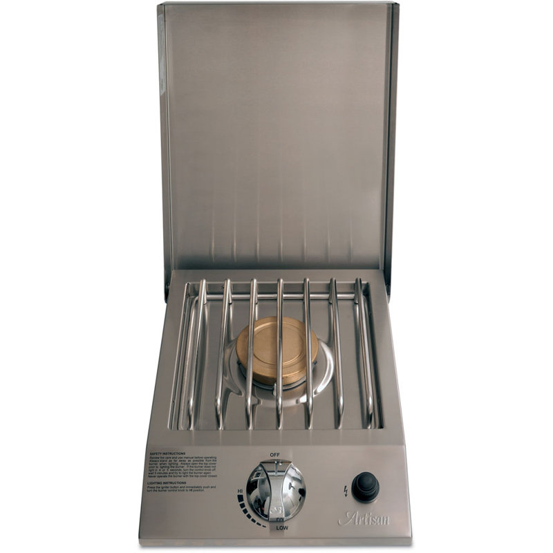 12'' Stainless Steel Propane Drop-In Side Burner