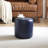 11.8In Small Round Faux Leather Upholstered Ottoman-120539218