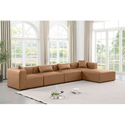 Canapé modulaire en similicuir 5 pièces