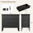Modern 3-Drawer Dresser with Fluted Wood Front, 30" Wide Storage Cabinet for Bedroom, Living Room, or Entryway-1512490490