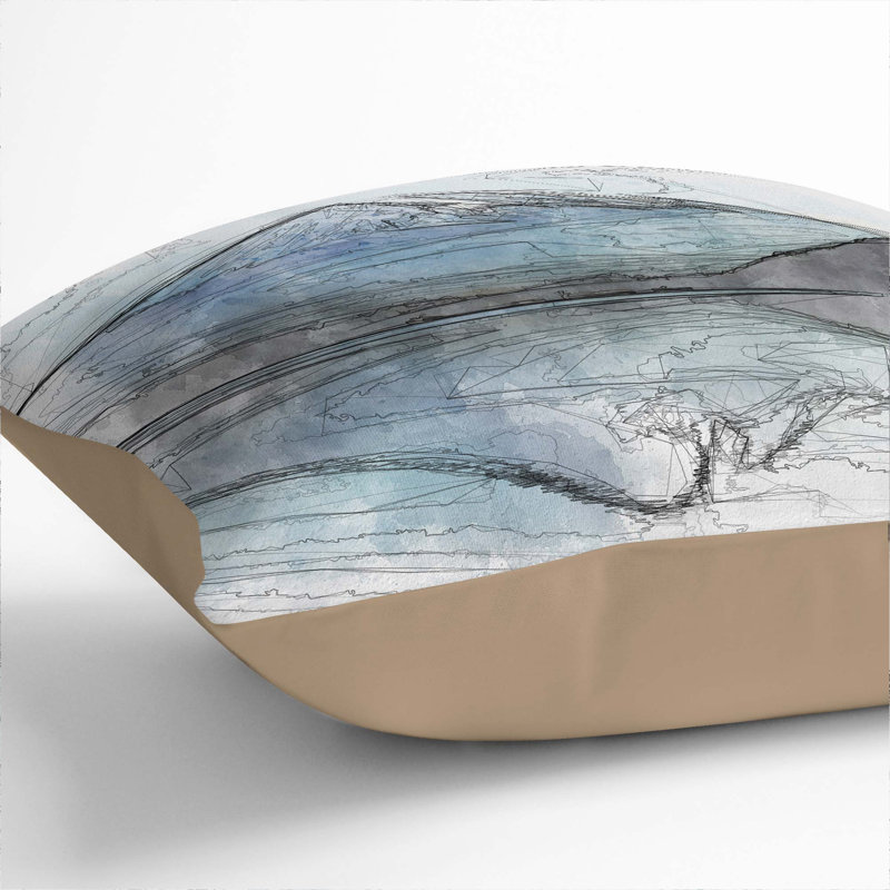 Mount Fuji in Japan Cushion with Filling, 55cm H x 55cm W x 20cm D, Stone
