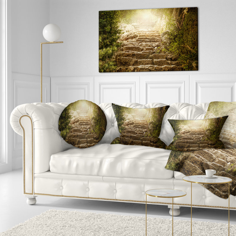 Landscape Holy Light and Upstairs Printed Lumbar Pillow