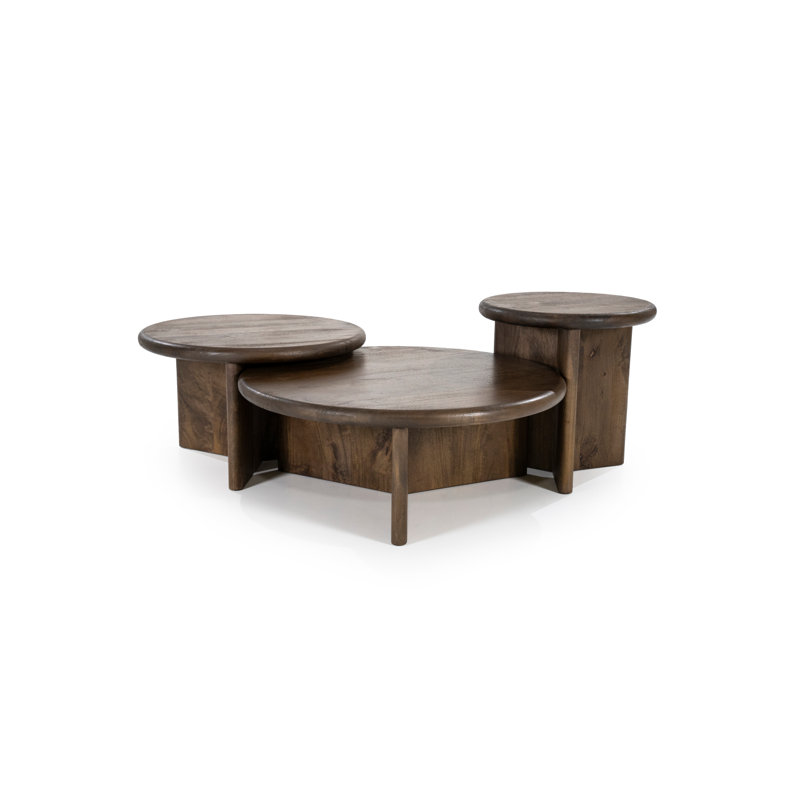 Solid Wood Coffee Table, 18" H x 18" L x 18" W , Brown