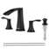 Widespread 2-handle Waterfall Bathroom Faucet with Drain Assembly