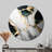 Abstract Geode Gold And Green Marble I - Abstract Round Metal Art-109671491