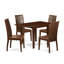 Ensemble de table de salle à manger 5 pièces comprenant une table rectangulaire avec Dropleaf et 4 chaises en bois, lin blanc-527403945-527403946-451402969