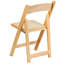 Chaise pliante en bois avec siège rembourré en vinyle Prompton-1894699048