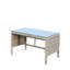 Table basse d'extérieur avec verre trempé transparent