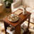 Bamboo Folding Edge Table With Movable Storage