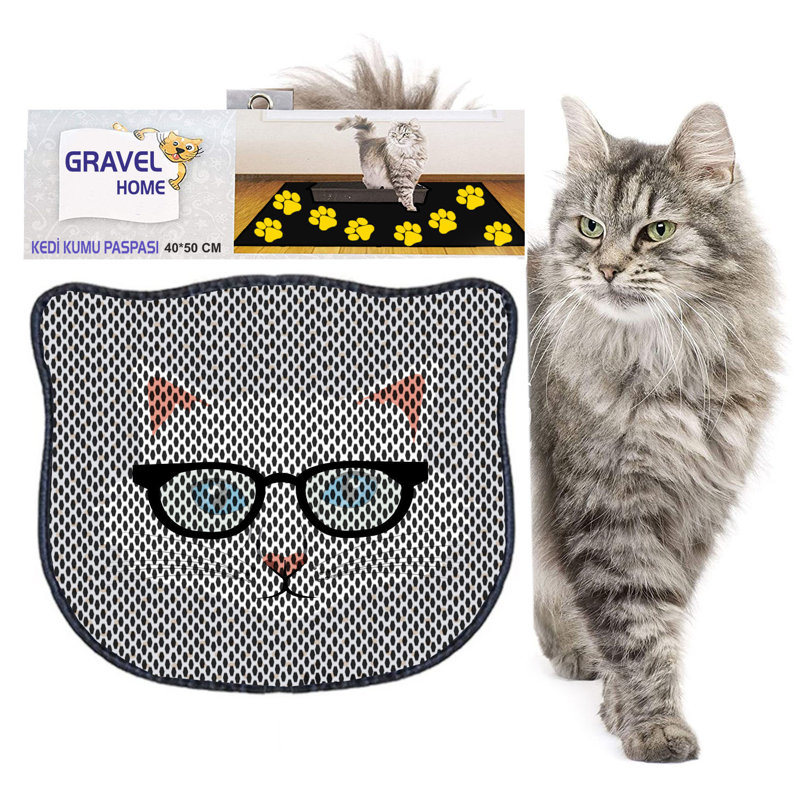Durable Cat Litter Mat, 15.7 x 19.7 inches | 50% PVC / 50% Polyester, Machine Washable & Vacuum Friendly | Perfect for Easy Cleanup, Non-Slip Design to Keep Your Home Clean & Fresh, Ideal for Pet Owners