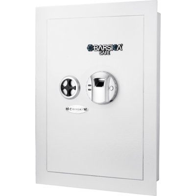 0.52 CUBIC FT WHITE BIOMETRIC WALL SAFE