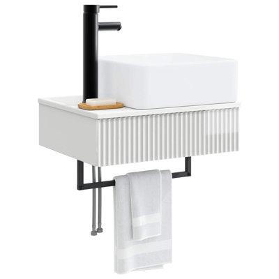 Single Bathroom Vanity with Ceramic Basin