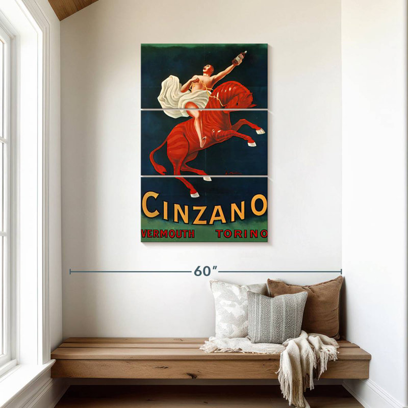 Tergel Vermouth Cinzano, H 45 po x l 28 po