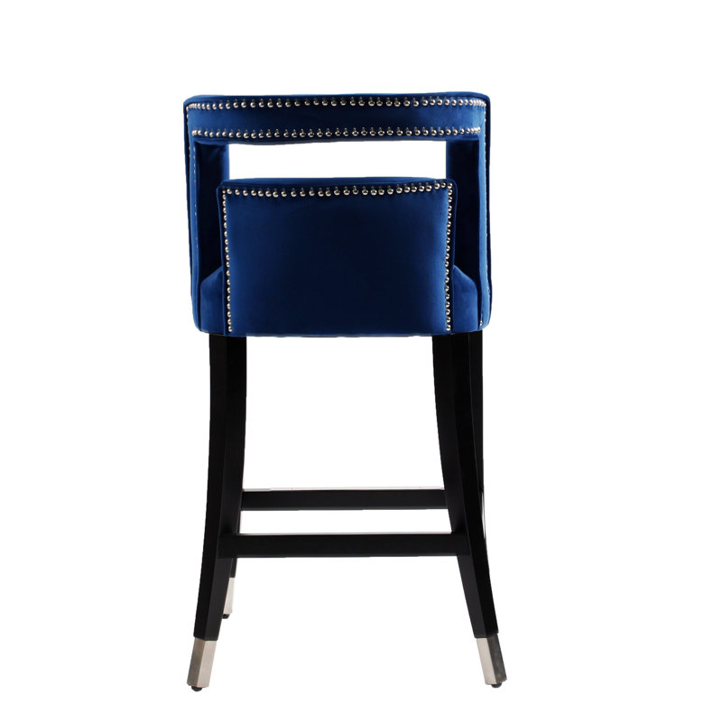 Karlia Upholstered Counter Stool with Solid Wood Frame, Counter Stool (26.38" Seat Height), Cream