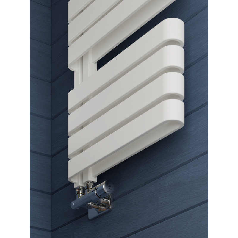 Warp S, Heated Towel Rail, White, 65.5cm H  x 50cm W x 11.2cm D