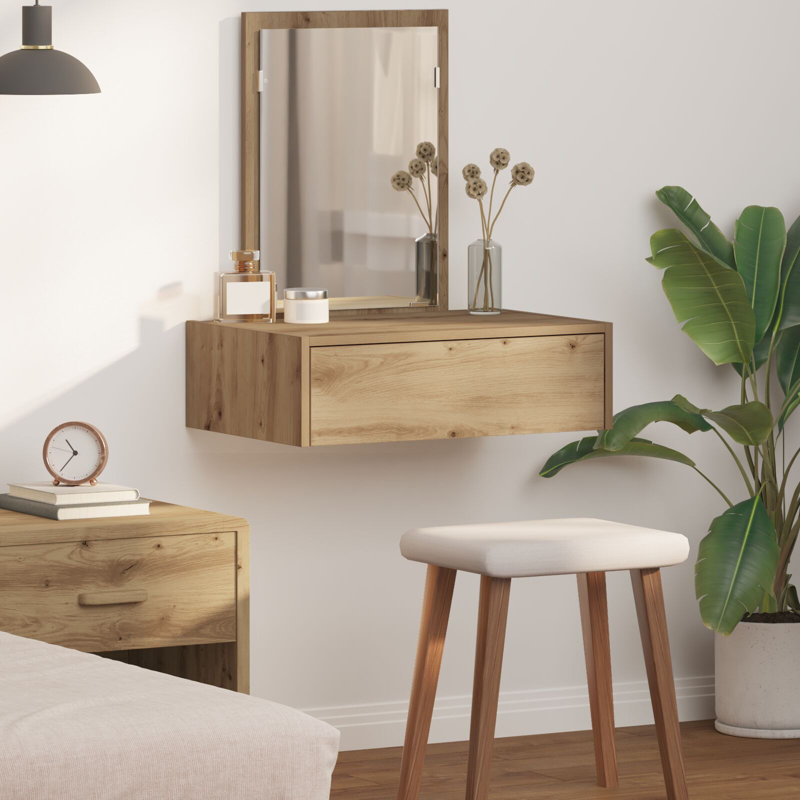 60 X 40 X 70 Cm Mirror Vanity Unit, Artisan Oak
