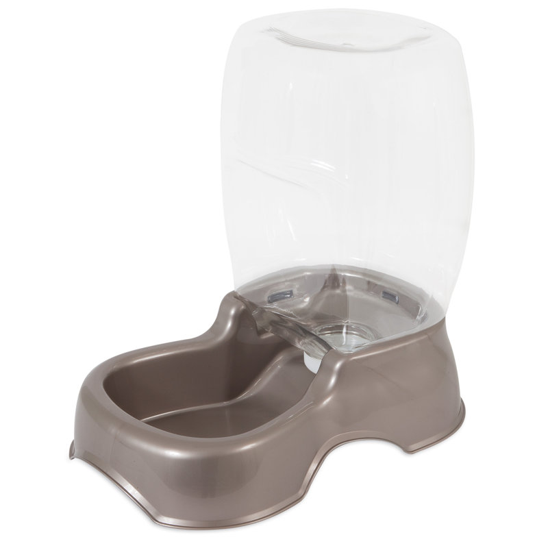 Pearl Tan Small Plastic Gravity Water Dispenser for Pets