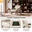 Fauteuil d'appoint moderne en velours COLAMY AURA, fauteuil lounge rembourré, gris pâle, ensemble de 1/2-137137826