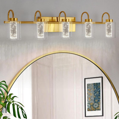 Luminaires de salle de bain en cristal pour salle de bain, appliques de salle de bain en chrome 3 températures