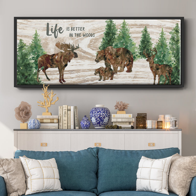 Better in the Woods- Framed Canvas