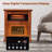 Nordic Hygge 1500-Watt Portable Wood Electric Quartz Space Heater with Remote Control Thermostat Energy Efficient for Inside Use
