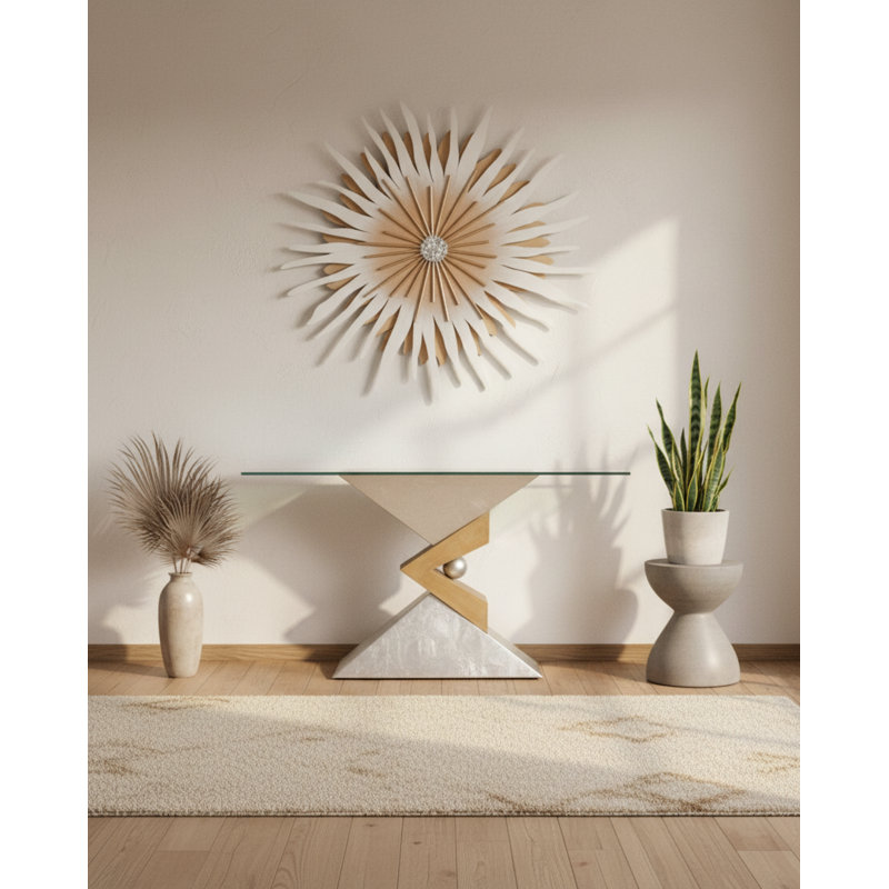 62.5'' W Glass Console Table