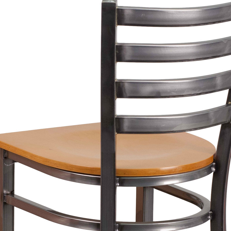 Tabourets de bar en métal Loughran, Naturel, 1, Transparent