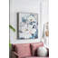 Large Modern Flower Oil Painting, Square Gold Frame Wall Art
