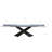 Bello Extendable Glass Top Metal Base Dining Table