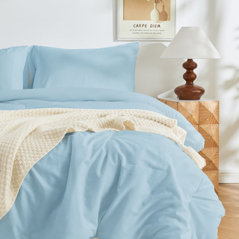 Double Brushed, Skin-Friendly Pillowcase set, Queen Pillow Case, Powder Blue