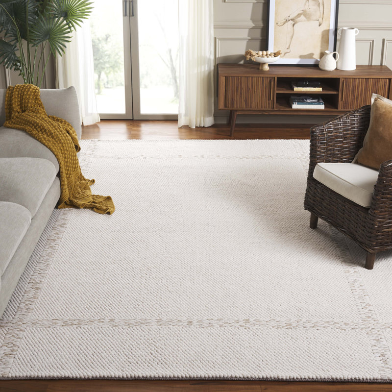 Tolunay Natura Hand Loomed Wool Pile Rug, Rectangle 8' x 10'