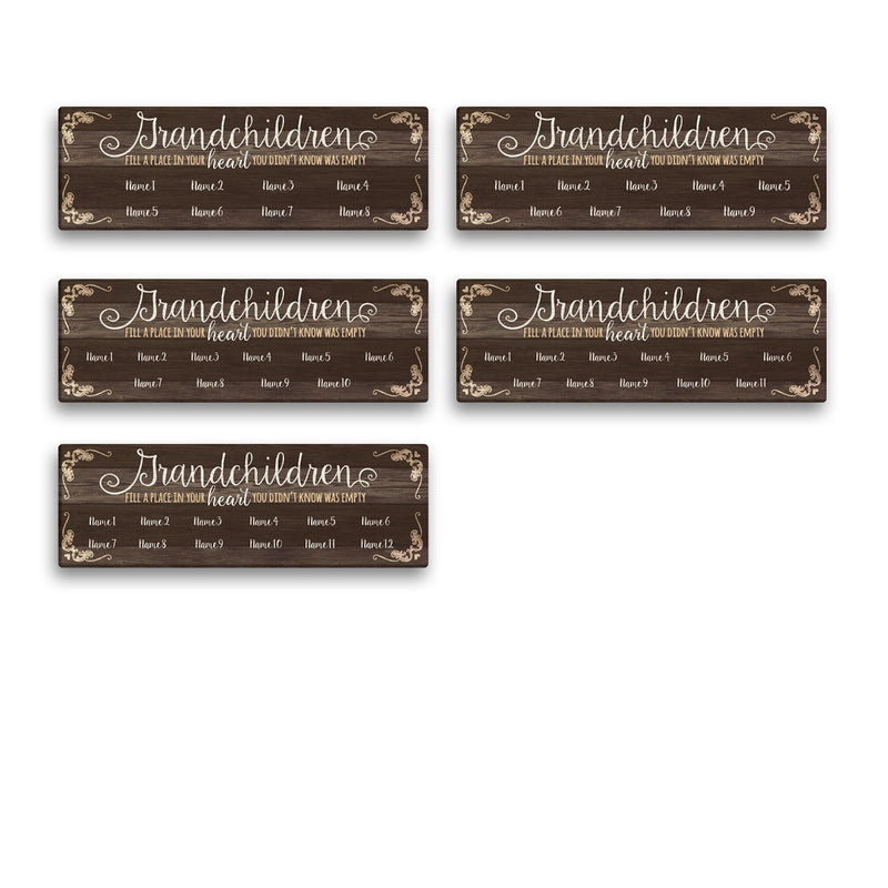 Grandchildren Personalized 10x30 Gallery Wrapped Canvas, Yes