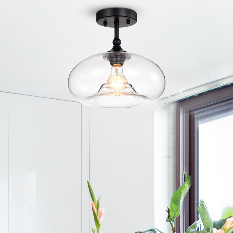 Keaon Glass Semi Flush Mount