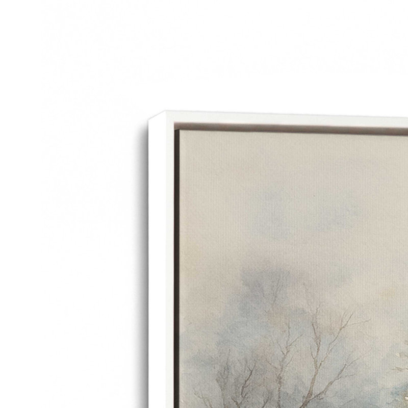 Frosted Journeys Set of 2 Canvas Prints, 21" H x 62" W, Impression encadrée sans passe-partout, Blanc opaque