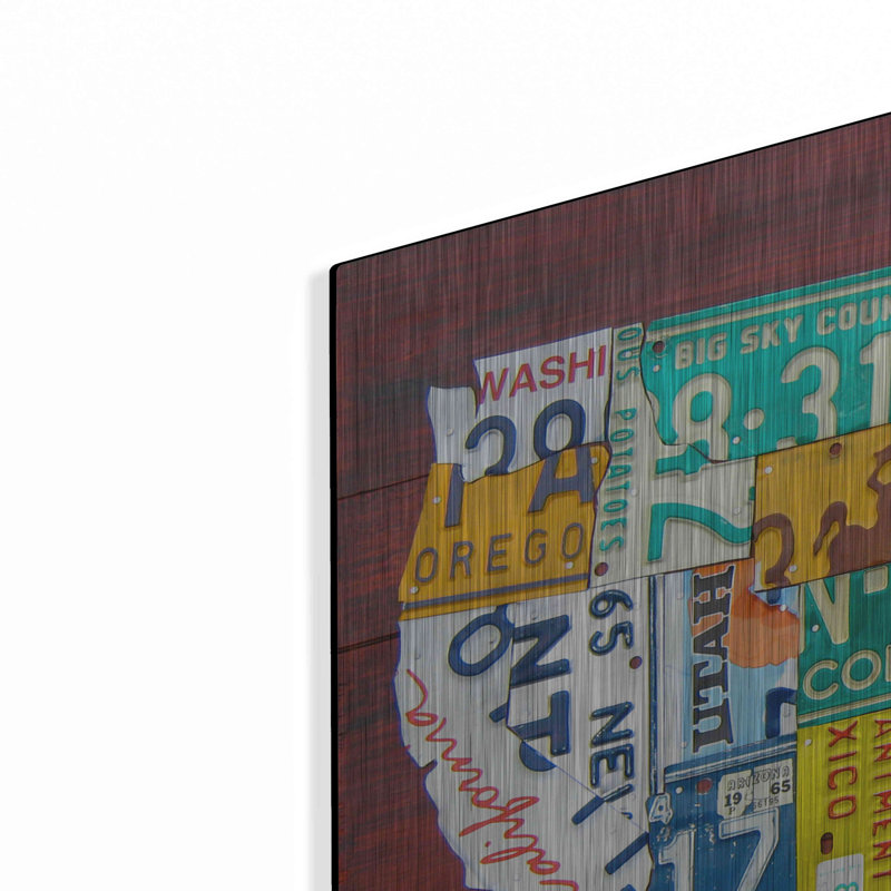 «Licence Plate Map USA» par Design Turnpike, H 24 po x l 36 po