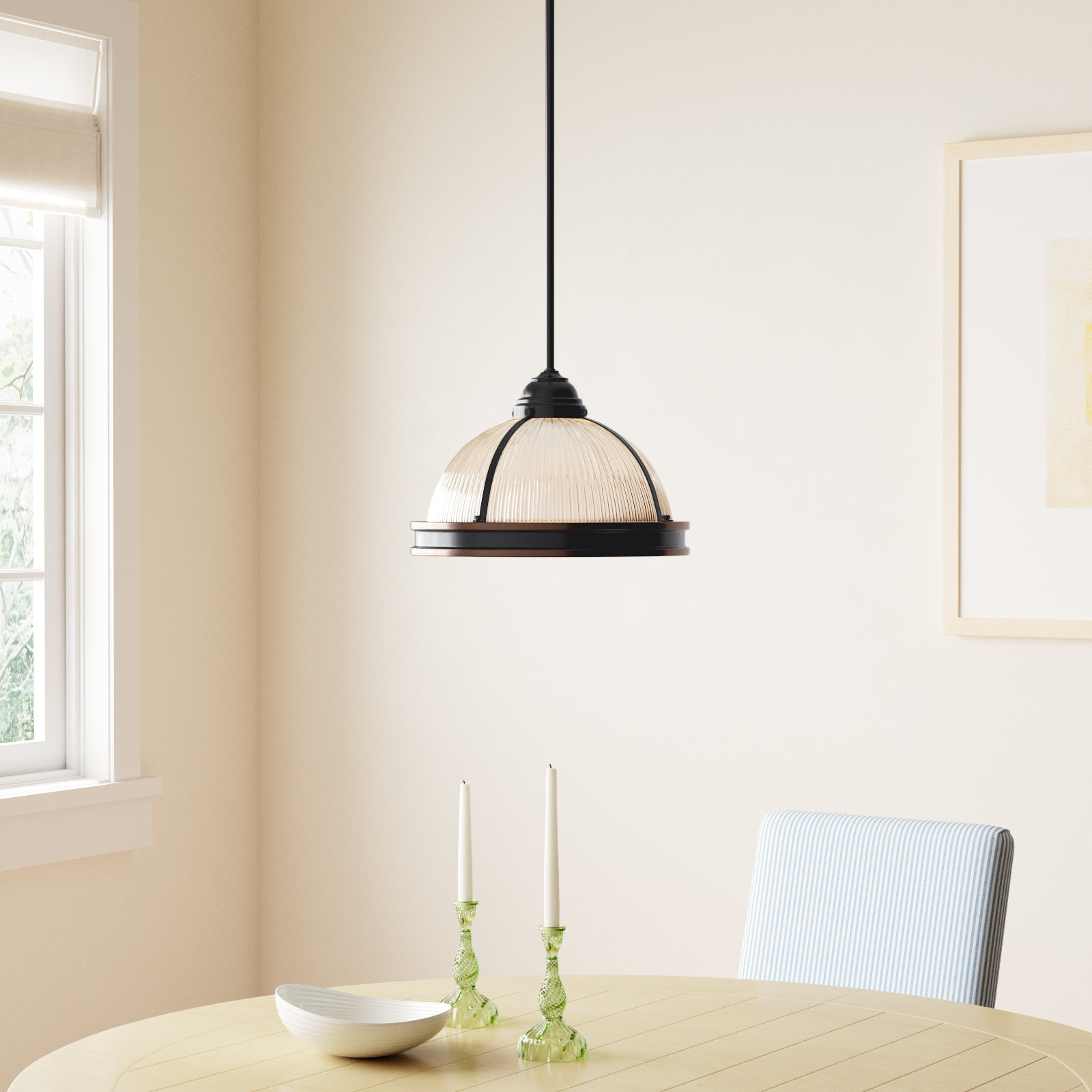 Ainsley 2 Light Glass Dimmable Pendant, Not Included, Autumn Bronze