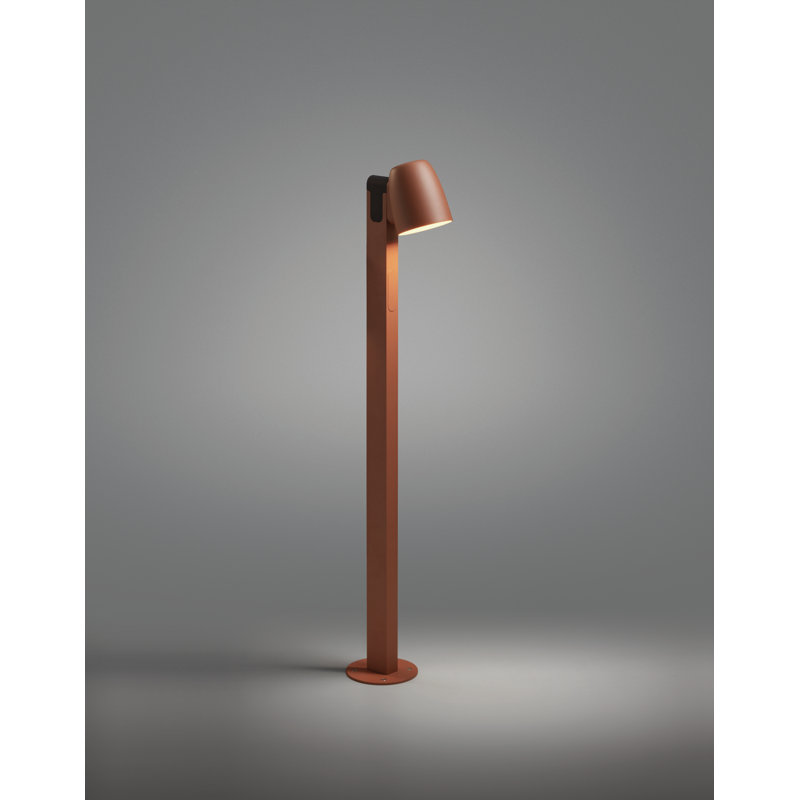Borne d'éclairage DEL Nut, H 35,43 po x l 6,89 po x P 6,89 po, Terre cuite