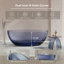 Baignoire de trempage autoportante en résine avec drain escamotable de 55 po x 28 po MonBlari-132272570-132272573