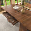 Table de salle à manger de style Mid-Century avec tiroirs et rangement à aire ouverte