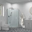Porte de douche pivotante en verre trempé l 34 po x H 72 po-92618928