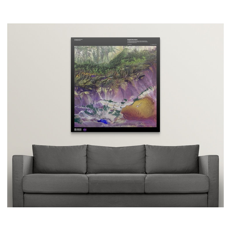 « bogda montagnes-usg earth », reproduction d’impression, H 48 po x l 48 po x P 1,25 po, Toile