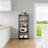 5-Tier Industrial Bookshelf With Metal Frame, Tall Bookcase Storage Organizer For Living Room, Home Office, Bedroom, And Kitchen-118704772-118704773