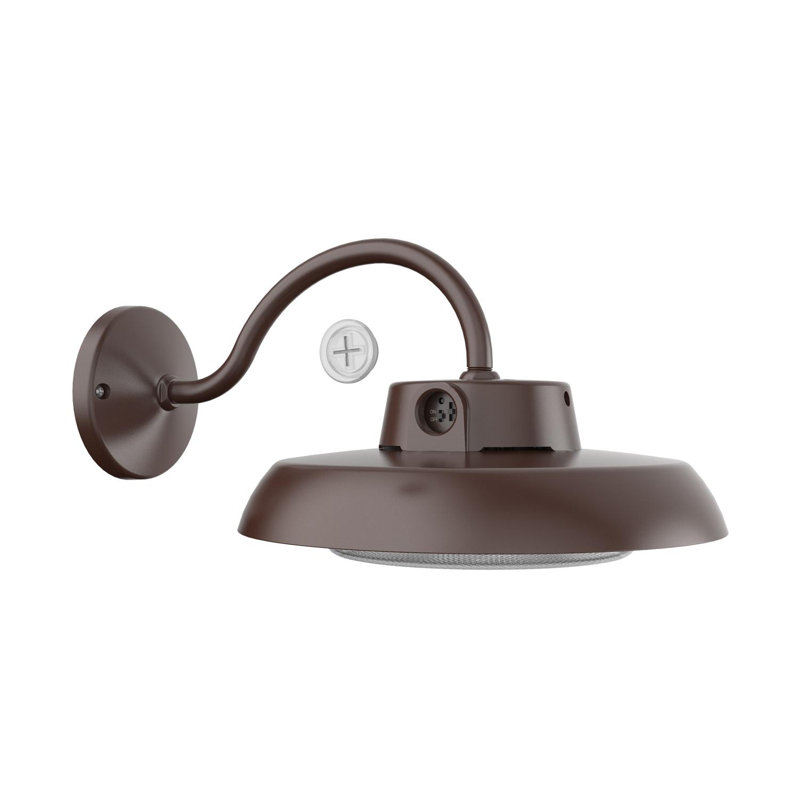 Emington LED Wall Light, Bronze, Bronze
