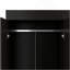 Armoire mobile Hamilton, armoire 4 portes, trois tiroirs, tringles, quatre tablettes, wengé noir - chambre à coucher-693950290