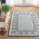 Agathe Floral Handmade Tufted Wool Blue/White Area Rug