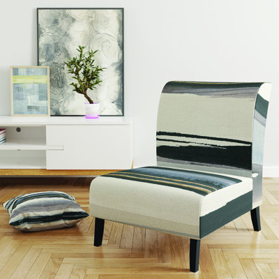 Fauteuil de chambre rembourré Gold Watercolor Amethyst I