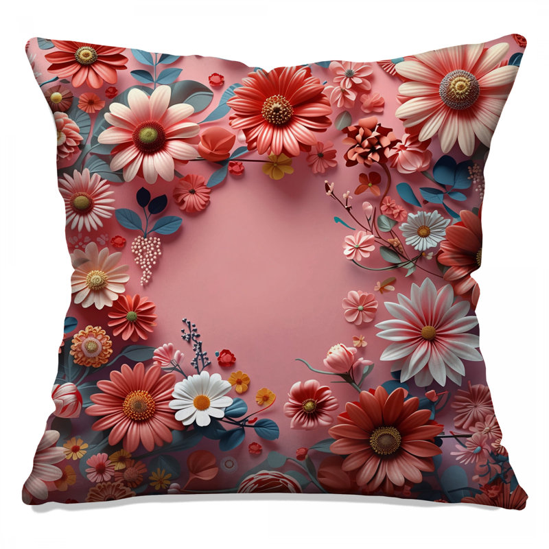 Coussin Floral Arrangement, 20 x 20 inches